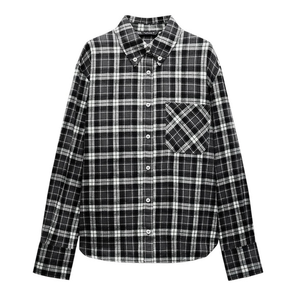 Zara Tops - 🖤 ZARA Plaid Flannel Shirt | Size L | New